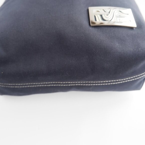 Authentic Preowned Fendi Navy Canvas FF Logo Tote Bag - Picture 4 of 15